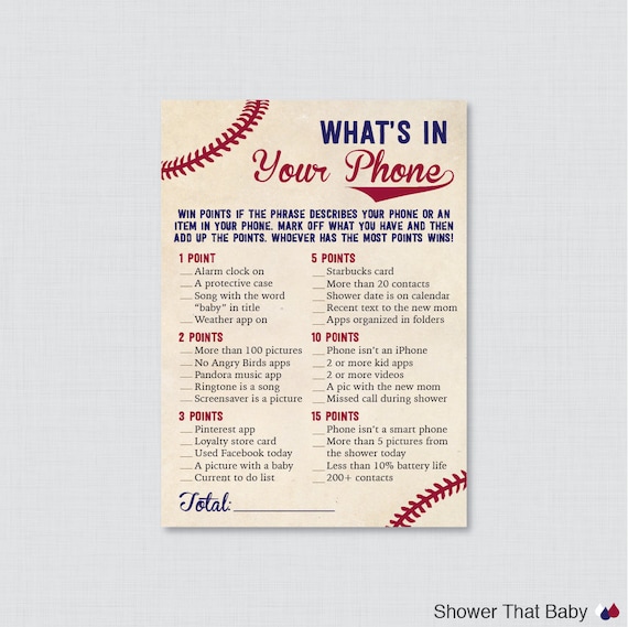 Baseball Baby Shower Games Guess Who Mommy or Daddy Said It Fun Guessing Activity for Guests Sports Theme Set of 25 Cards