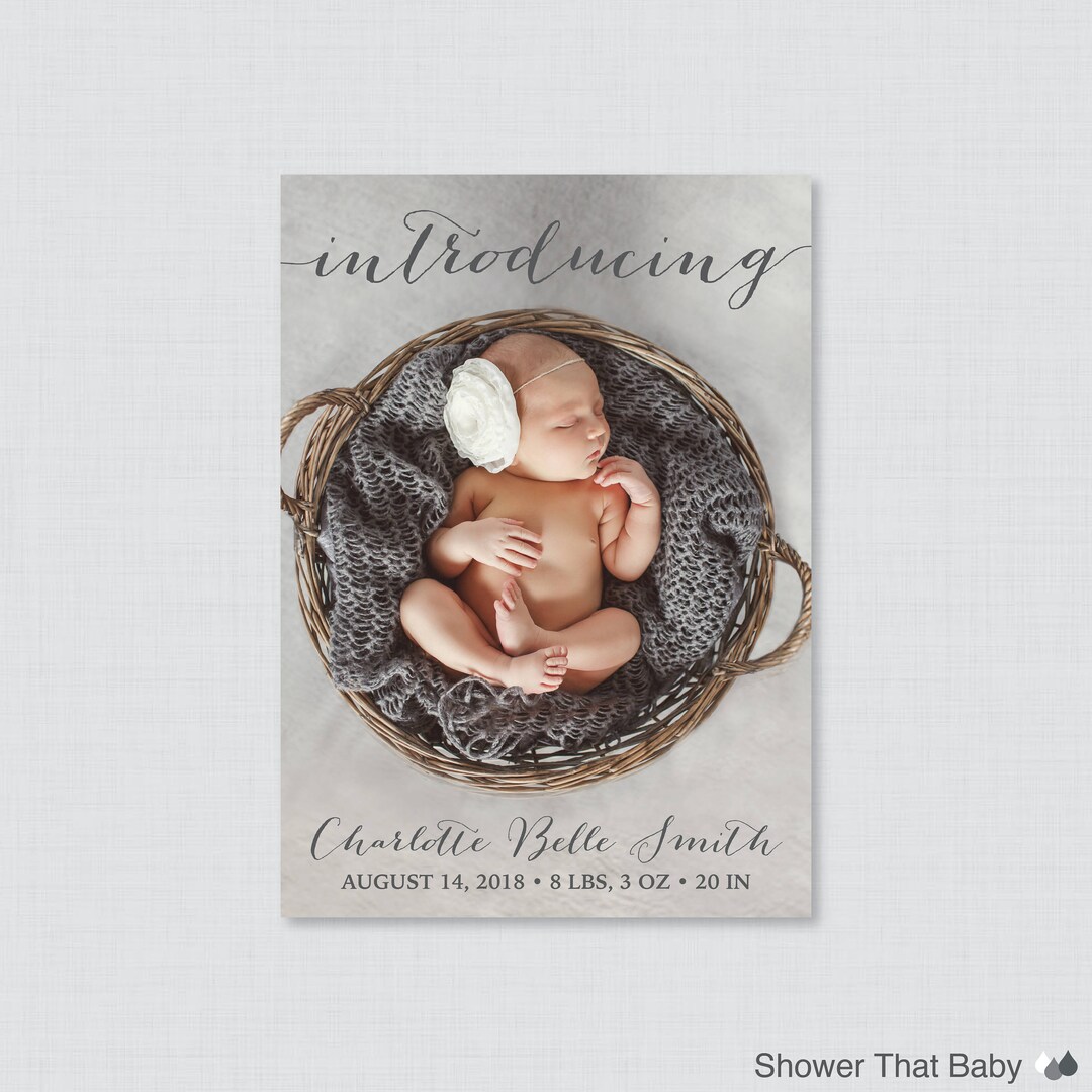 Free Printable Photo Birth Announcements