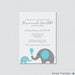 Elephant Baby Shower Invitation Printable or Printed Invite - Etsy
