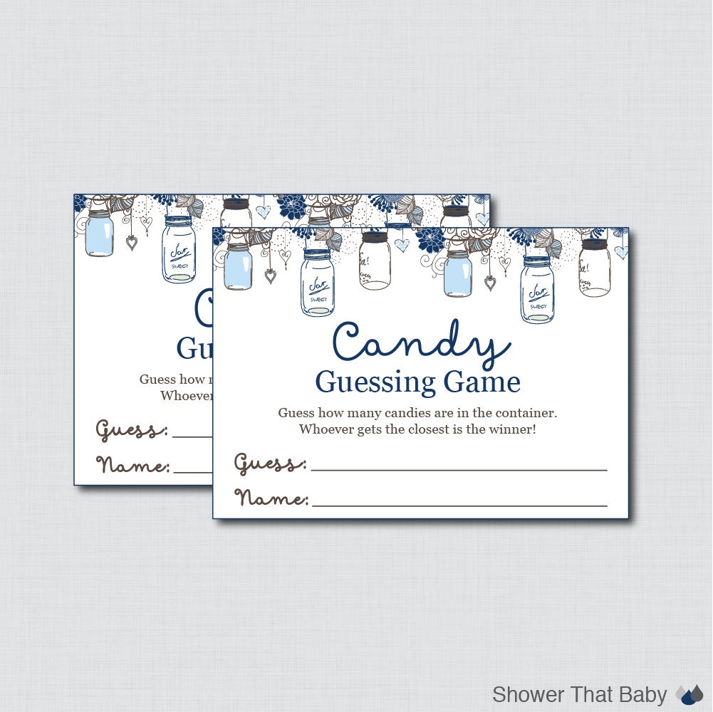 Printable Candy Jar Guessing Game Template
