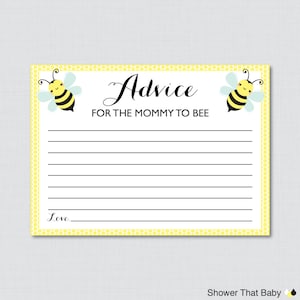 Bumble Bee Advice for Mommy to Bee Cards and Sign - Printable Bumble ...