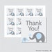 Printable Elephant Baby Shower Favor Tags Thank You Tag for - Etsy