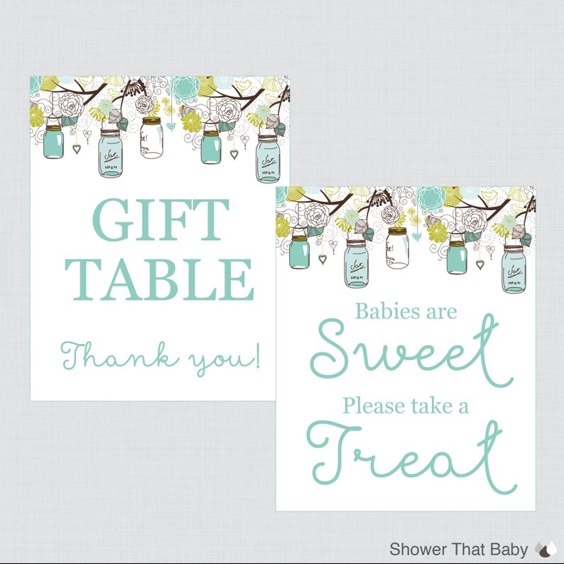 Printable Baby Shower Table Signs Favors Sign Babies Are Etsy