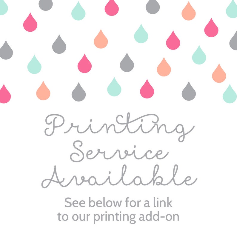 Printable Floral Baby Shower Table Signs SIX Signs Etsy