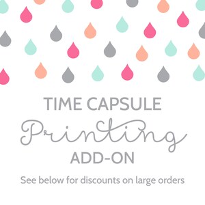 Printing Add-On for Time Capsule Cards and Sign