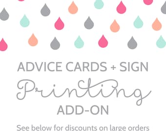 Printing Add-On for Advice for the Mommy to Be OR Advice for the New Parents