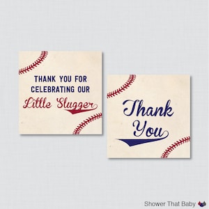 Baseball Baby Shower Printable Favor Tag - Baseball Baby Shower Favor Tags Little Slugger, Vintage Baseball Favor Tags - 0027