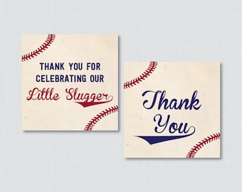 Baseball Baby Shower Printable Favor Tag - Baseball Baby Shower Favor Tags Little Slugger, Vintage Baseball Favor Tags - 0027