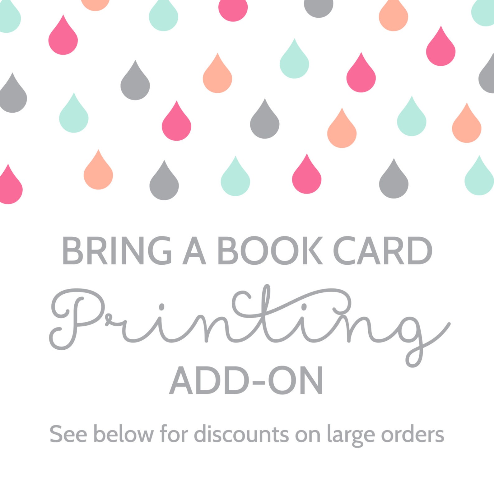 Bring a Book Card Printing Add-on - Etsy