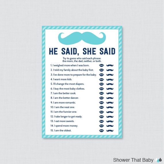 Aqua Mustache Mommy Or Daddy Baby Shower Quiz Baby Shower He Etsy Aqua Mustache Mommy Or Daddy Baby Shower Quiz Baby Shower He Etsy