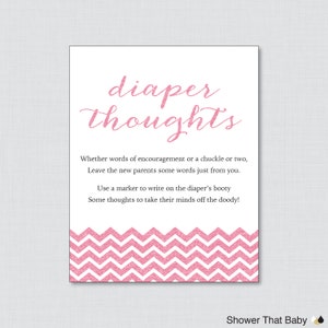Printable Glitter Baby Shower Diaper Thoughts Game Instant - Etsy