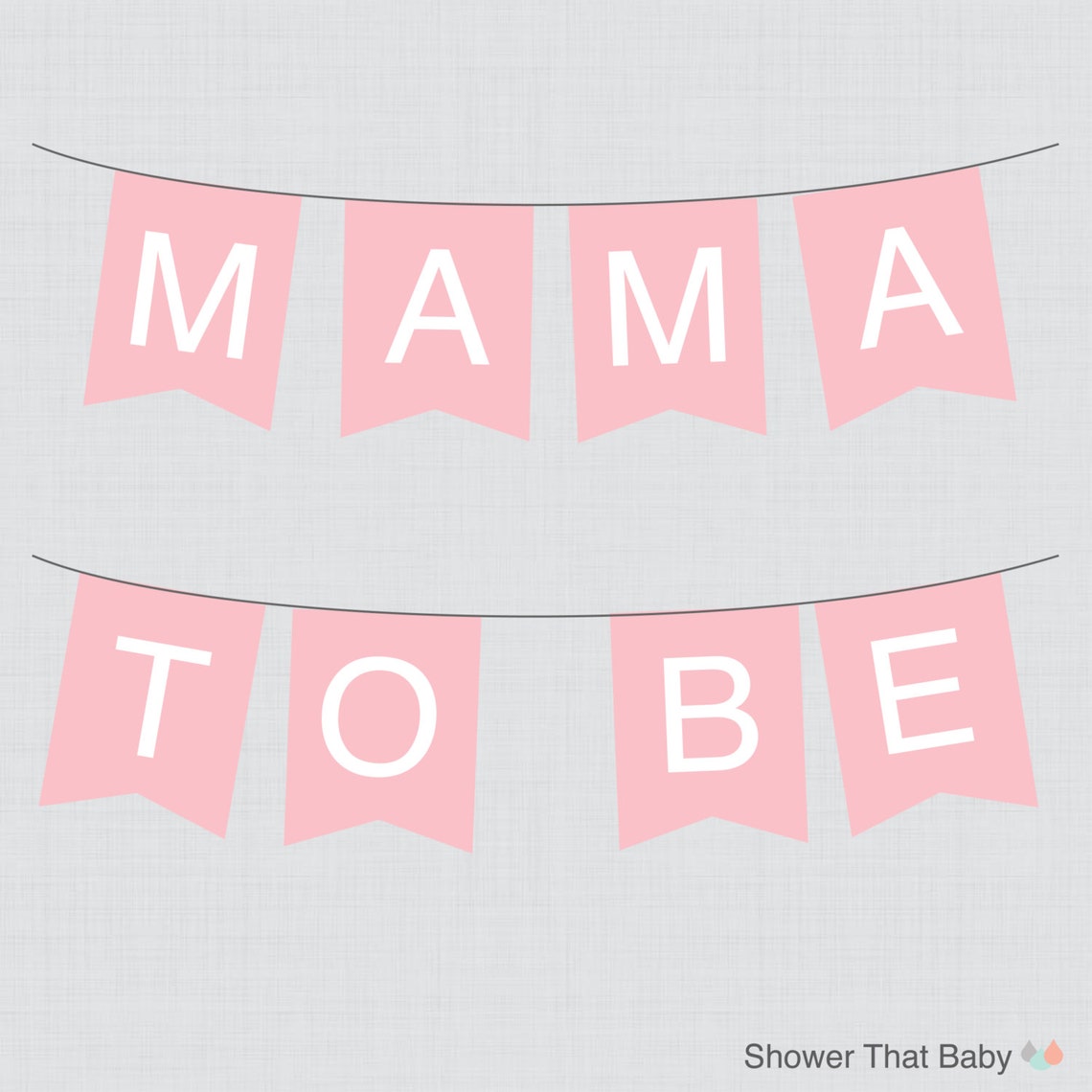 Pink Baby Shower Chair Banner mama to Be Mom to Be - Etsy