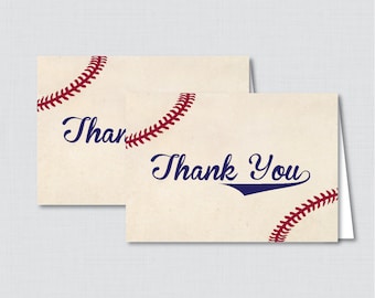 Printable Baseball Thank You Card - Printable Instant Download - Baseball Baby Shower Thank You Card, Baseball Thank You Card - 0027