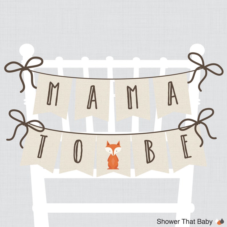 Woodland Baby Shower Chair Banner Mama To Be Mom Etsy Woodland Baby Shower Chair Banner Mama To Be Mom Etsy