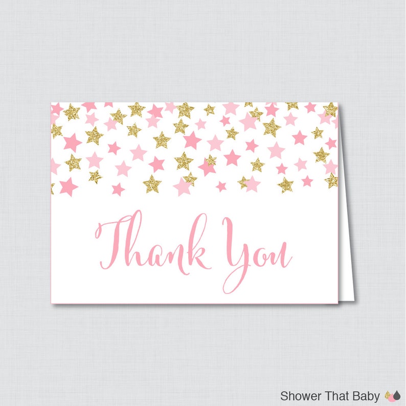 Printable Star Thank You Card Printable Instant Download | Etsy