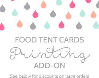 Printing Add-On for Food Tent Cards