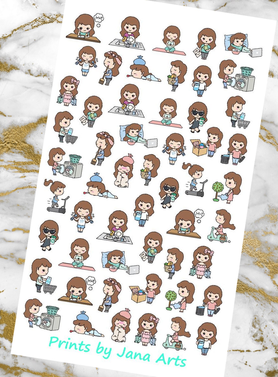 datum lager rivaal Kawaii Sofie Activities Planner Stickers Stickers - Etsy
