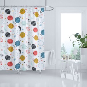 Boys Bathroom Decor Outer Space Shower Curtain Kids Bathroom Decor Boys Shower Curtain Kids Shower Curtain Boys Bath Curtain Bathroom Home Living Gkjwonosari Com