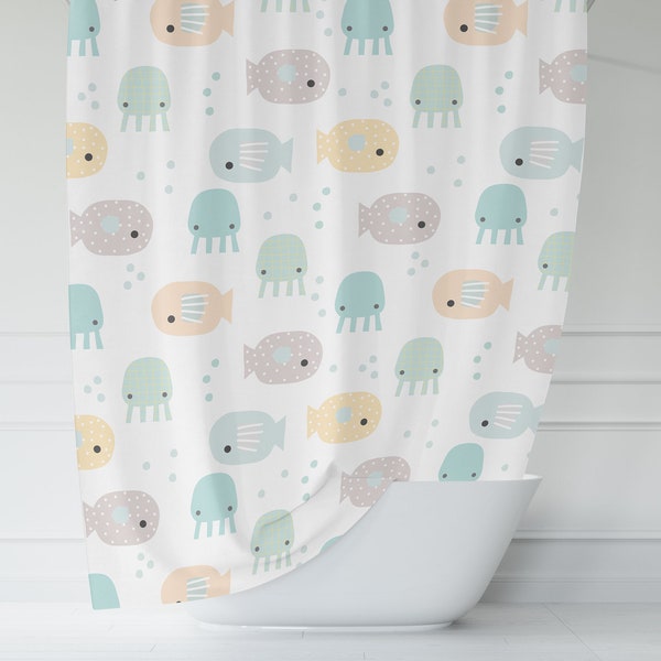 Kids Shower Curtain Etsy