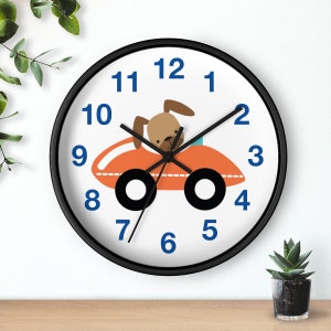 Boys Transport Wall Clock, Boys Car Wall Clock, Nursery Wall Clock, Nursery Decor, Kids Wall Clock, Nursery Art,Boys Room Decor