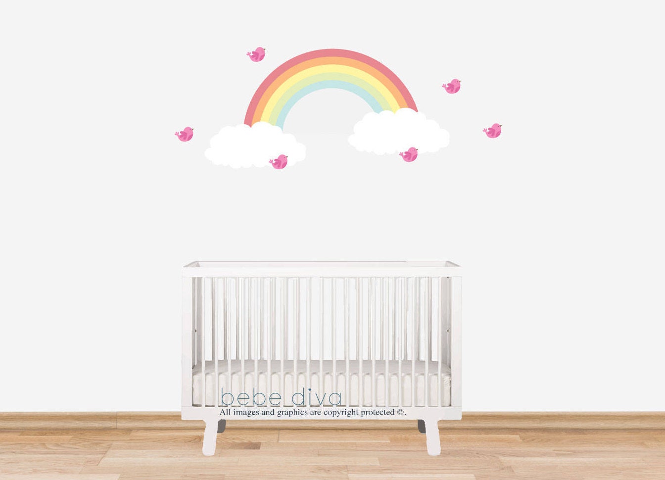 Rainbow Wall Decal Wall Decals Nursery Baby Wall Decal Kids | Etsy