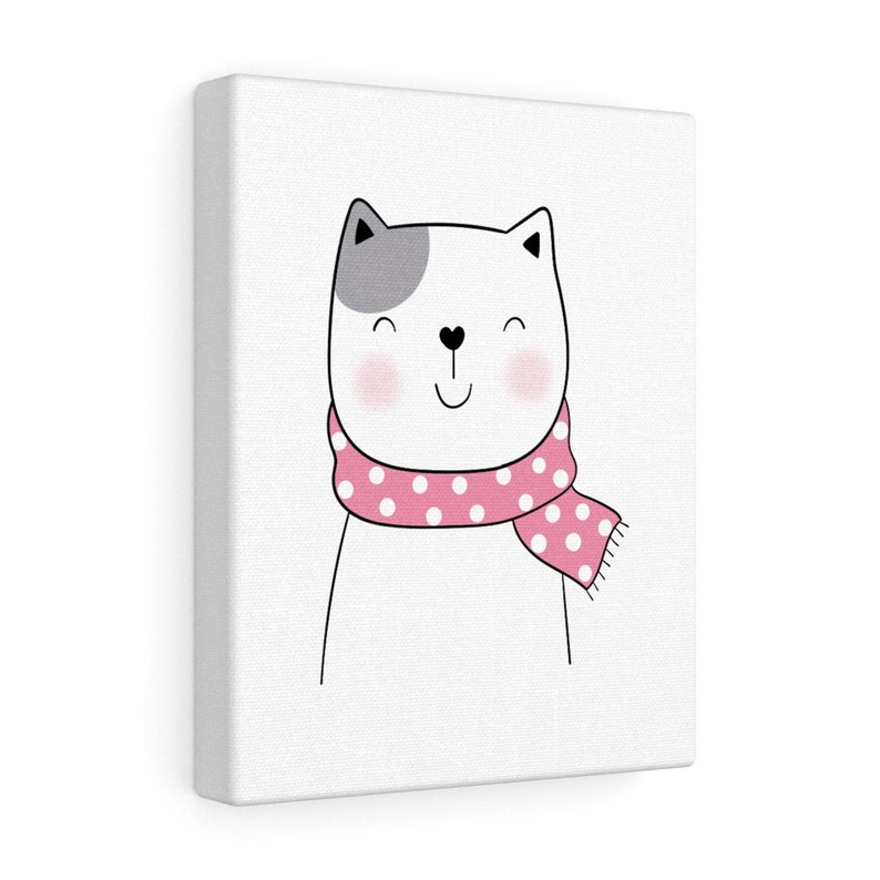 Canvas Art Kids Wall Art Canvas Wall Art Nursery Art Nursery Prints Kids Prints Canvas Print Kids Wall Art Kitty Nursery Wall Art