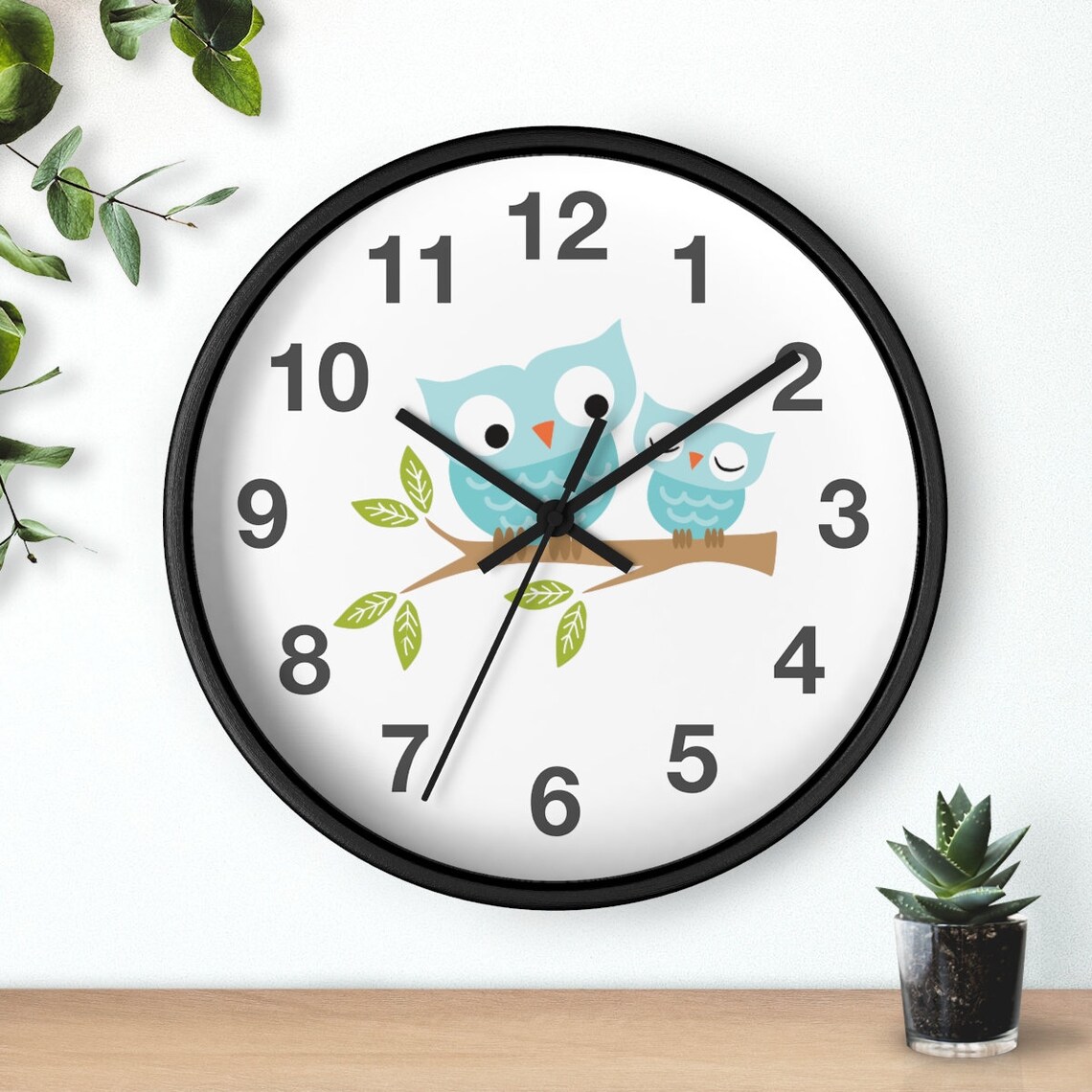 Woodland Wall Clock Boys Wall Clock Woodland Decor Boys Etsy