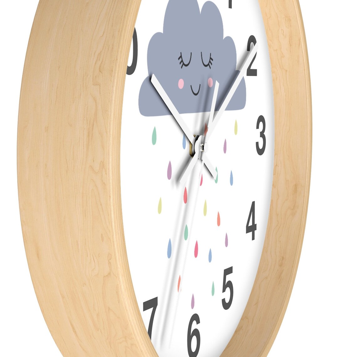 Cloud Wall Clock Neutral Unisex Wall Clock Neutral Baby Etsy UK