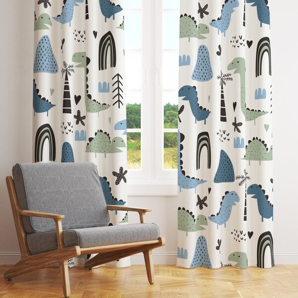 Boy Nursery Curtains Etsy