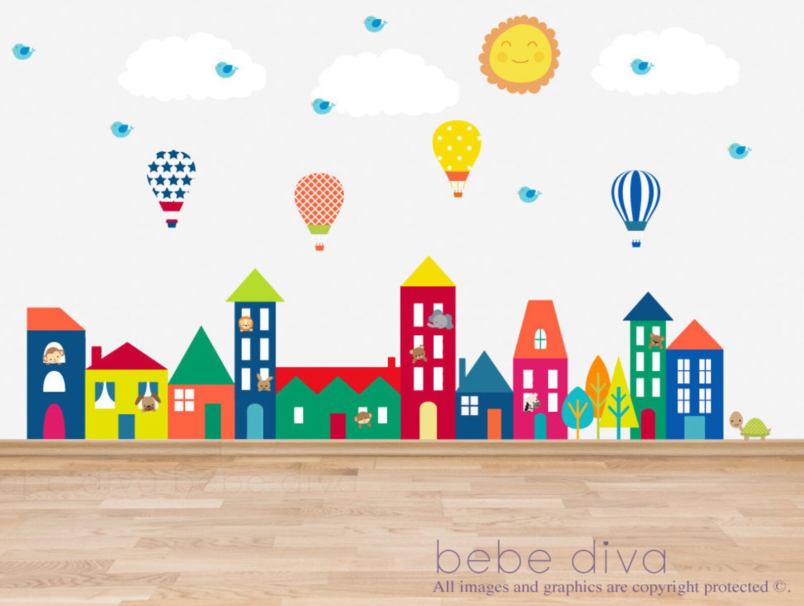 City Wall Decals Wall Decals Nursery Nursery Wall Decal Etsy UK