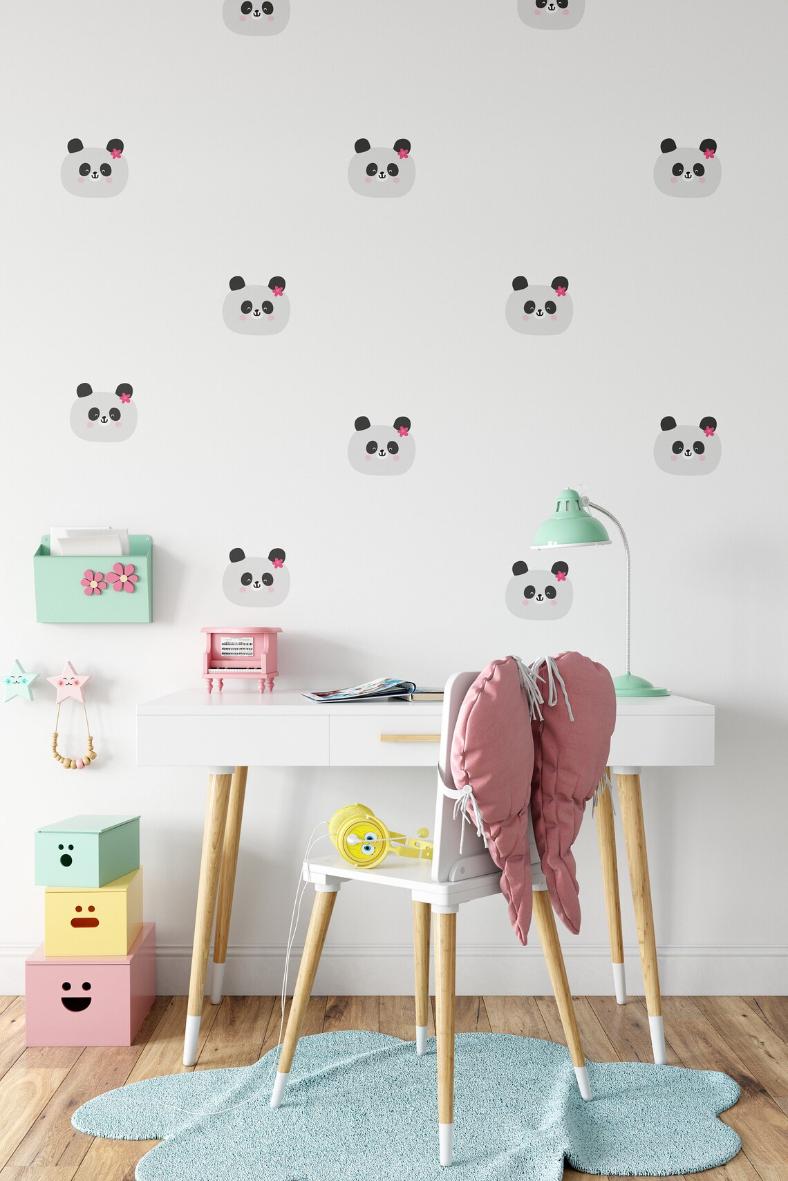 Panda Wall Decal Nursery Wall Stickers Wall Decals for Etsy