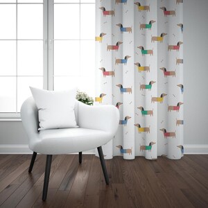 Boys Curtains Blackout Cute Puppy Dog, Boys Bedroom Curtains, Baby Boys Nursery Window Panels, Nursery Window Coverings, Baby Boy Curtains