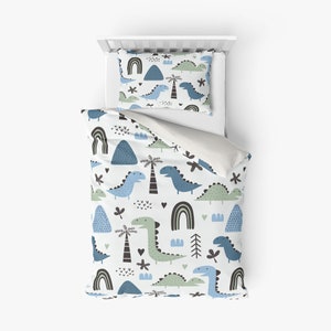 Boys Bedding Set Dinosaurs, Boys Duvet Cover, Big Boys Bedding, Boys Pillow Shams, Toddler Boys Bedding Sets, Boys Bedroom Decor