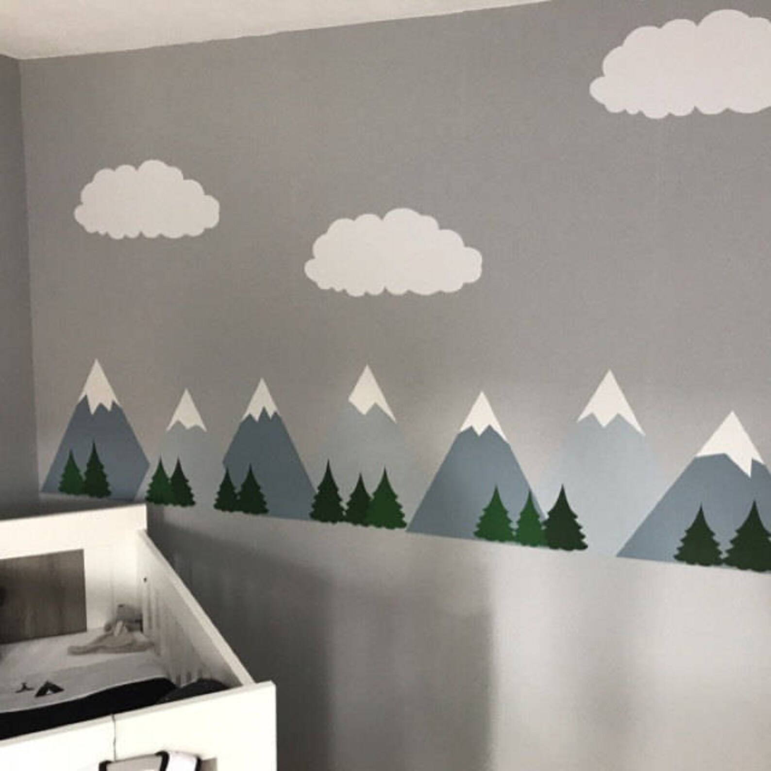 Mountain Wall Decals Wall Decals Nursery Nursery Wall Decal Etsy