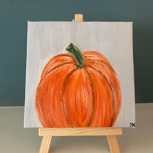 Pumpkin painting on canvas