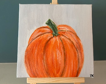 Pumpkin painting on canvas