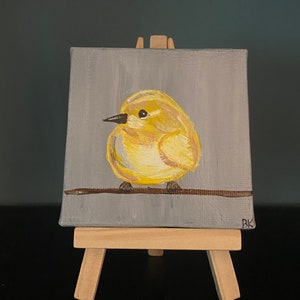 Goldfinch on canvas
