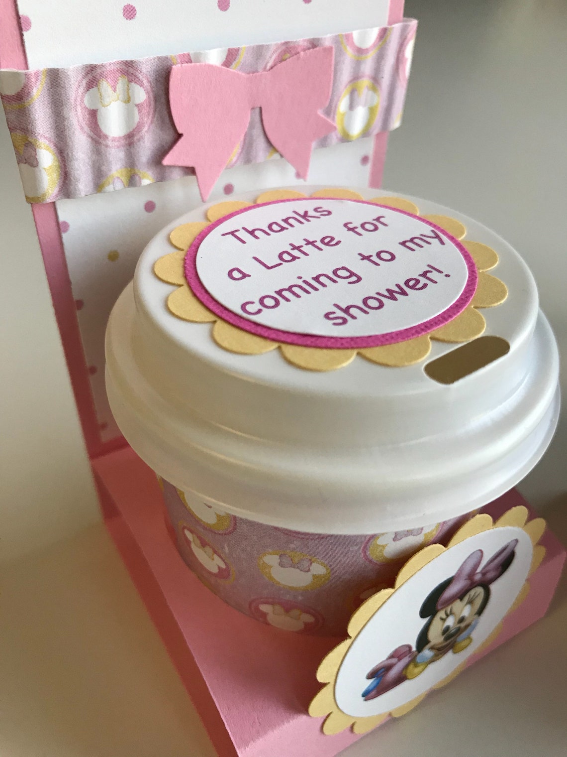 Thanks a latte Mickey Disney baby shower favors for Boy or | Etsy