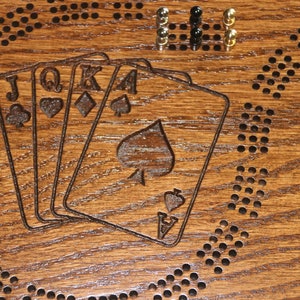 Handmade Cribbage Board with or without Peg Storage. Great gift ideas, makes a unique birthday, anniversary retirement gift. image 2