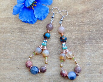 beaded earrings / summer jewelry / gifts for her / gift for her / gifts for mom / handmade gift / handmade jewelry / cute earrings