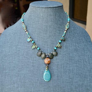 thumbnail image 2 of Handmade Turquoise Seed Bead Multi-Strand Southwest Style 2 of 13
