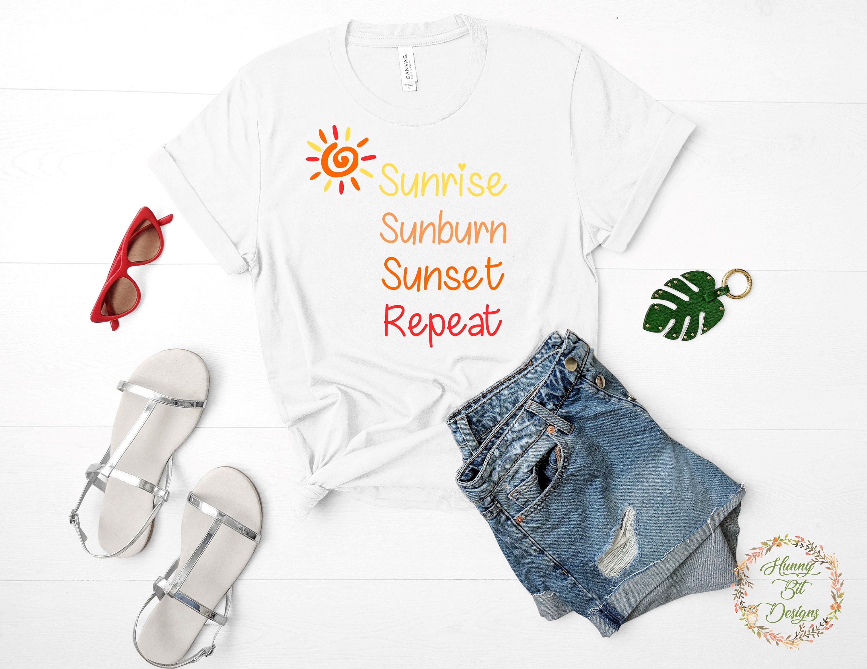 Sunrise Sunburn Sunset Repeat SVG Summer SVG Summer - Etsy