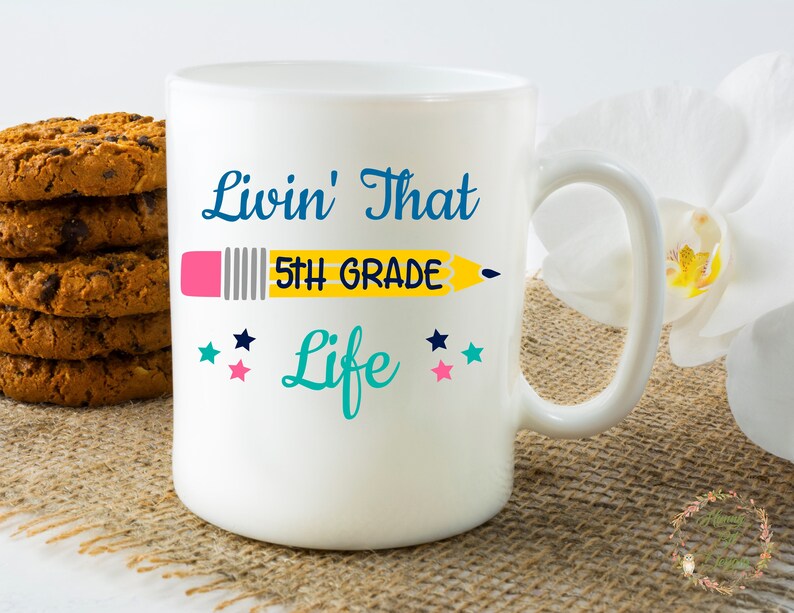 Download 5th Grade SVG Livin' that Life School SVG Teacher | Etsy