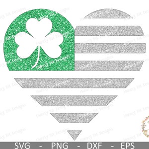 St Patrick's Day SVG, Shamrock Green Heart, Lucky SVG, Heart SVG, Lucky Shirt, Cut File, Vector File, Cricut Design Space, Silhouette Studio