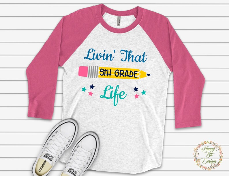 Download 5th Grade SVG Livin' that Life School SVG Teacher | Etsy