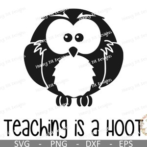 Uil hoot SVG, onderwijs is een hoot SVG, school SVG, leraar shirt, school shirt, gesneden bestand, vector bestand, Cricut ontwerpruimte, Silhouette Studio afbeelding 1