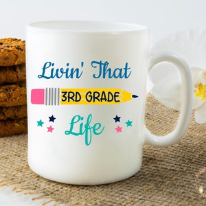 3rd Grade SVG, Livin' that Life, School SVG, Teacher Shirt, Third Grade, Cut File, Vector File, Cricut Design Space, Silhouette Studio image 5