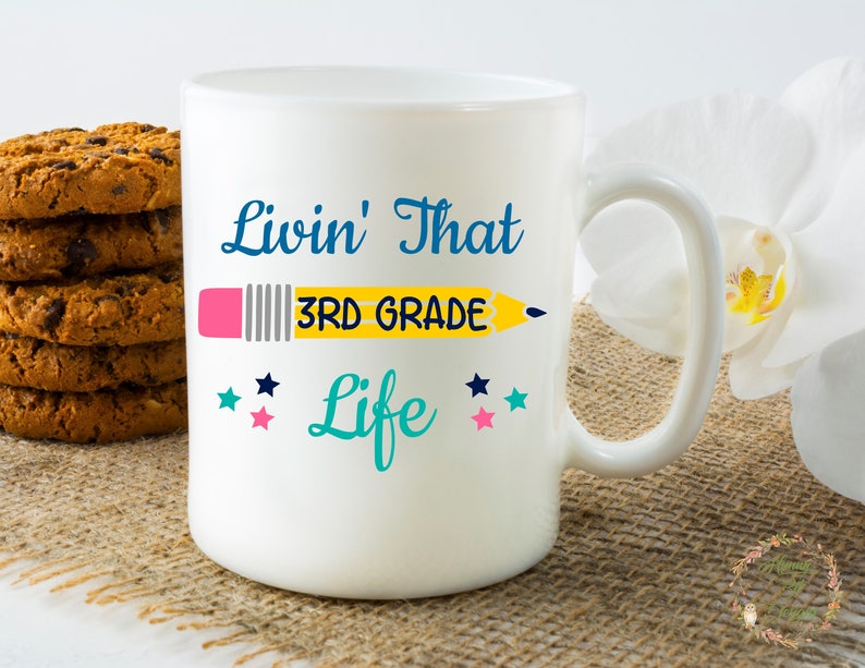 3rd Grade SVG, Livin' that Life, School SVG, Teacher Shirt, Third Grade, Cut File, Vector File, Cricut Design Space, Silhouette Studio image 5