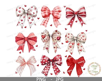 Valentine Coquette Bow Design: (PNG, JPG, Digital Download)