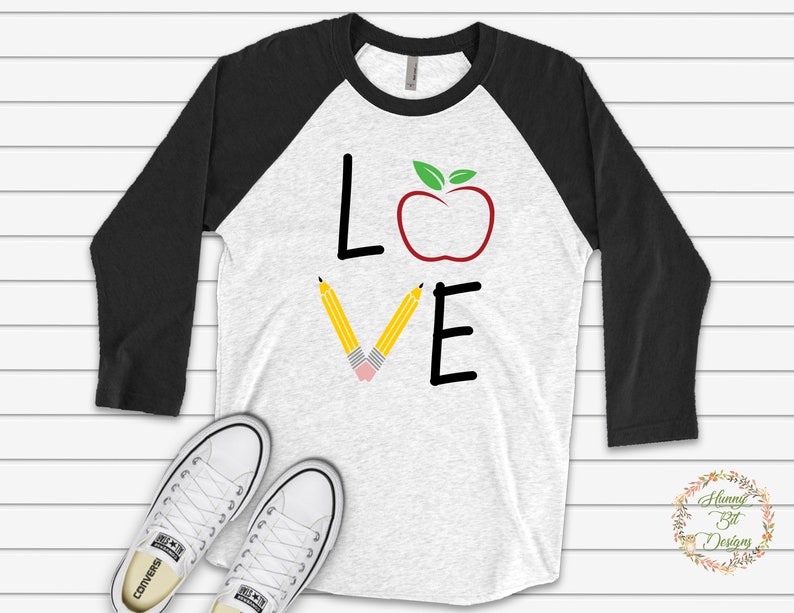 Download Teacher Love SVG Apple Pencil SVG School SVG Teacher Shirt ...